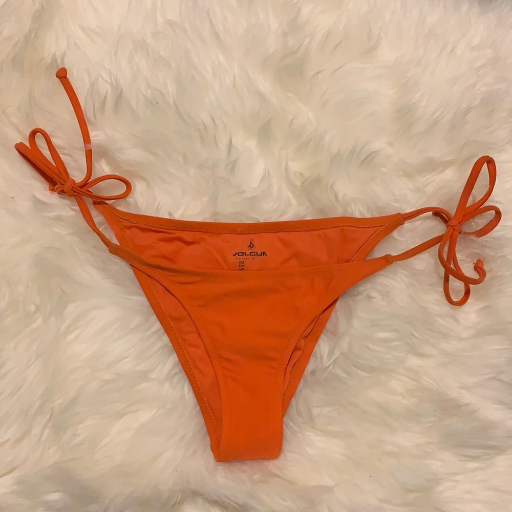 Volcom Orange String Bikini Bottom - Picture 1 of 3